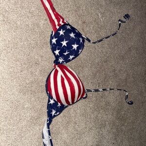 American Eagle Outfitters Patriotic Bikini Top - Red, White, and Blue